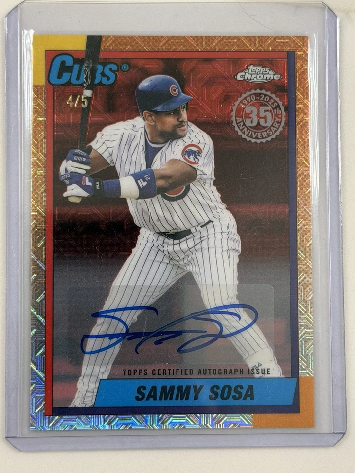 SAMMY SOSA Cromo Mojo 4/5 Automático 35 Aniversario Cubs - Actualización Topps 2025 Foto 1 de 2