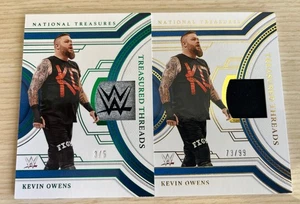 2024 Panini National Treasures Treasured Threads Kevin Owens 3/5 WWE Logo Patch - Picture 1 of 2