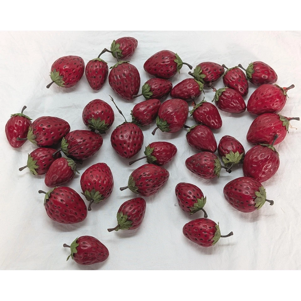 36 fresas de jardín sintético vintage decoración de cocina de granja artificial realista Foto 1 de 1