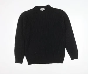Marks and Spencer Mens Black M Pullover Jumper Regular Fit Knit - Picture 1 of 12