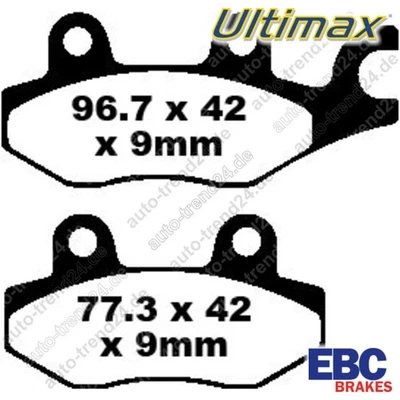 EBC Blackstuff Bremsbeläge u.a.: AJS DD-E5 Regal Raptor, Bj. 2008-2010 - Bild 1 von 4