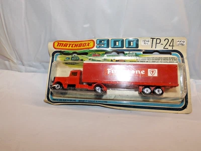 火柴盒 S/F 两包编号 TP-24-A 容器卡车红色罕见“FIRESTONE”MIP — 第 1/4 张图片