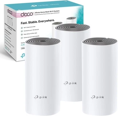 TP-Link Deco E4(3-pack) Whole Home Mesh WiFi System, Seamless Roaming 3 Pack  - Image 1 of 4