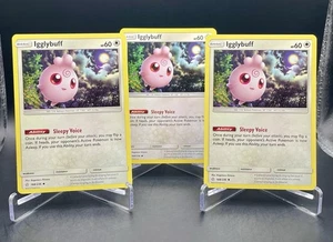 3x Igglybuff 168/236 SM: Eclipse Cósmico Arte Único Poco Común Pokémon Juego de Cartas Coleccionables LP/NM - Imagen 1 de 3