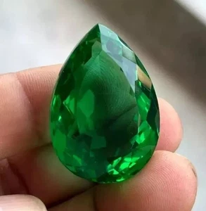 Green Colombian 90.20 CT Natural Emerald Pear Cut EGL Certified Loose Gemstone - Picture 1 of 5