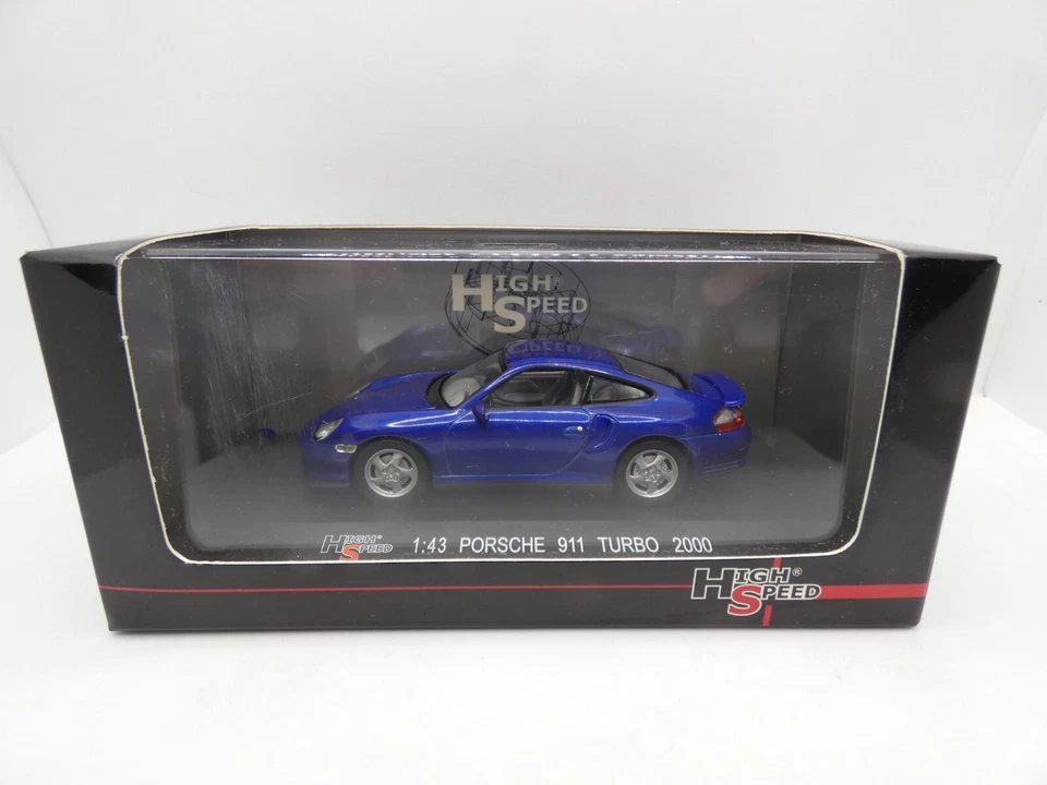 Porsche 911 Turbo 2000 Blu 1/43 High Speed Miniatura In Scatola - Immagine 1 di 1