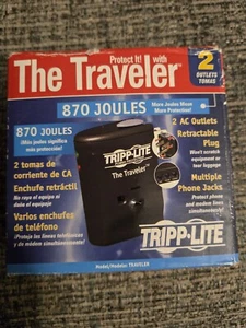 Tripp Lite The Traveler Portable Surge Protection 2 AC Outlets NEW 870 Joules - Bild 1 von 8