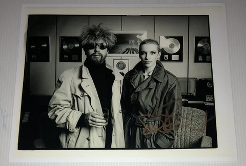 SIGNED DAVE STEWART EURYTHMICS 10x8 PHOTO RARE AUTHENTIC ANNIE LENNOX Cover