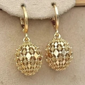 💛18k Gold Plated Vintage Earrings💛Women Gold Earring Ball Drops jewellery Gift - Picture 1 of 7