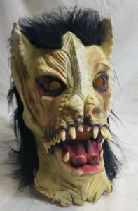 Halloween Scary Heavy Latex Horror Werewolf Demon Monster Creepy Mask Red 523 - Picture 1 of 7