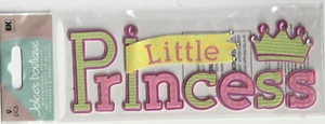 RARE Jolee's LITTLE PRINCESS Baby Girl Glitter Stickers 79046 Fast FREE Ship! - Picture 1 of 1