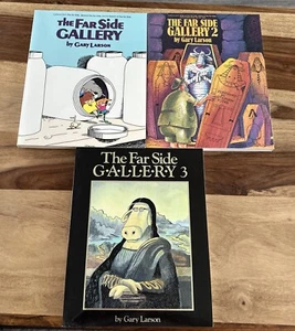 VTG Lot of 3 The Far Side Gallery Books by Gary Larson Beyond the Far Side 1 2 3 - Picture 1 of 11