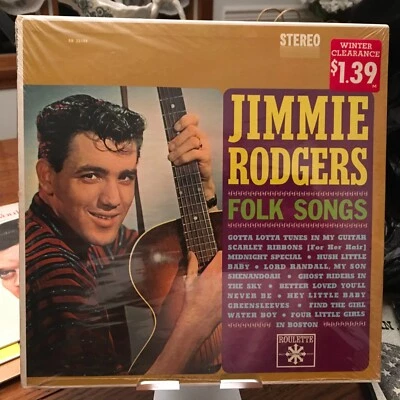 JIMMIE RODGERS LP FOLK SONGS 1963 ROULETTE 25199 SEALED MINT 1963 - Image 1 of 2