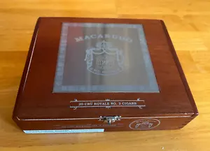 Macanudo Wood Empty Robusto Cigar Box for Crafting, Gifting or Travel Humidor - Picture 1 of 2