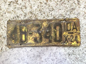 Original 1924 Idaho License Plate # 48 340 RAT ROD - Picture 1 of 4