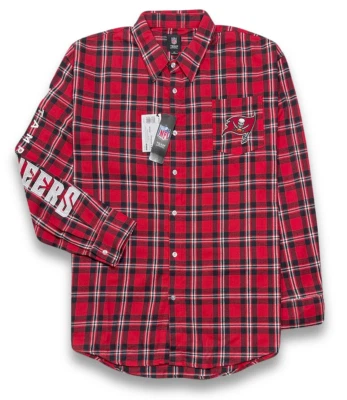 Tampa Bay Buccaneers / NFL / FOCO Flannel Shirt - NWT Mens Size 2XL - #45797-M6 - Image 1 of 2