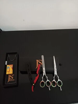 Professional Hairdressing Scissors Hair Salon Barber Cutting Shears Razor Kit 6" - Image 1 of 4