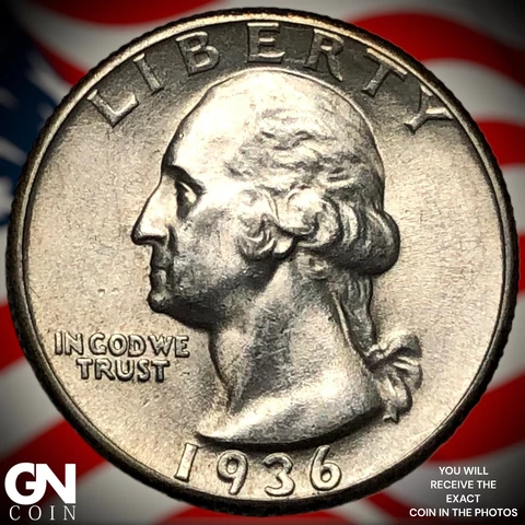1936 P Washington Quarter  Q8157 Cover