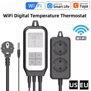 Tuya WIFI Sensore Temperatura Regolatore Termostato Doppio Calore Cool Relè Presa - Foto 1 di 26