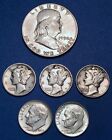 $1 Face Value - 90% Silver U.S. Coin Lot - Half Dollars, Quarters, or Dimes 