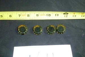 4 Vintage 1950s Gibson Black Hat Box - Speed Knobs -  Item KH - Picture 1 of 22