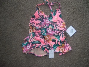 VAnilla Beach girls swimsuit new 2 piece flowers size xsmall - Picture 1 of 1