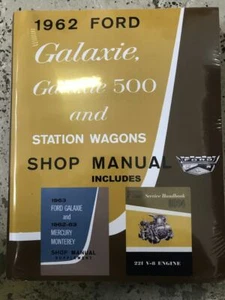 1962 1963 Ford Galaxie Galaxie 500 & Station Wagons Service Shop Repair Manual - Picture 1 of 9