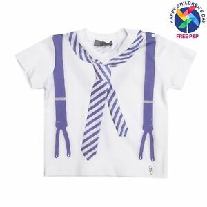 GRANT GARCON BABY T-Shirt Top Size 6M Neck Tie Print
