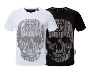 Philipp Plein Red Stripe Skull rhinestone - Picture 1 of 14