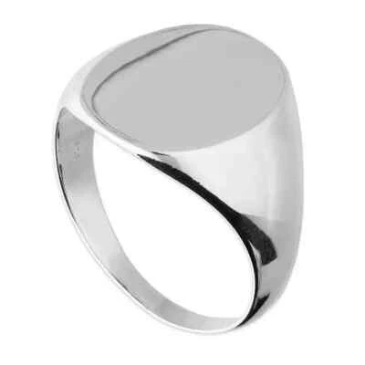 Argento Sterling da Uomo Anello Pesante Sigillo Design Marchiato Misura Q -z UK - Immagine 1 di 3
