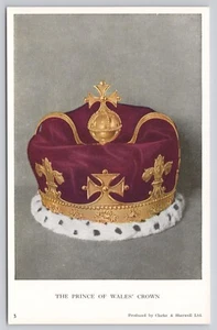 Prinz von Wales Krone aufbewahrt auf Caernarvon Castle britisches Königshaus Postkarte - Bild 1 von 2