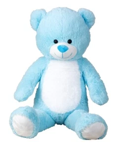 XXL-Teddybär 100 cm Riesen Teddybär Hellblau - Plüschbär Kuscheltier - weich - Bild 1 von 1