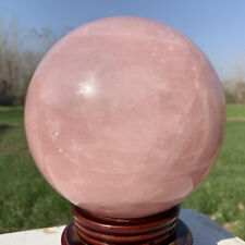 13.91LB Natural Crystal Pink Rose Chakra Quartz Sphere healing ball Specimen
