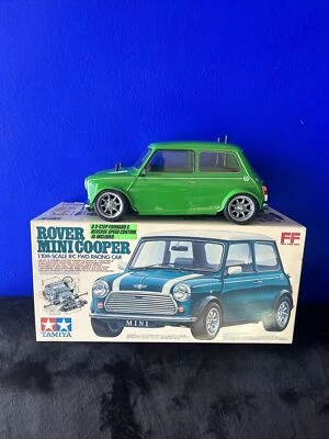 Tamiya 1/10 Electric RC Rover Mini Cooper M-01 Chassis 58149 GREEN 1994 - Image 1 of 4