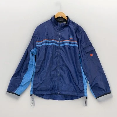 Chaqueta cortavientos vintage para hombre mediana cremallera completa azul retro años 90 Foto 1 de 4