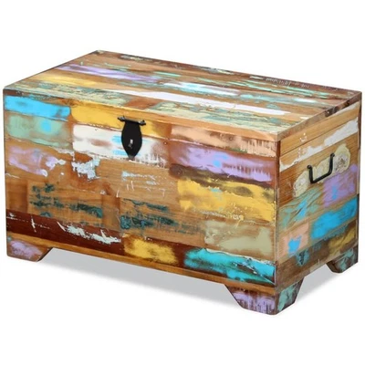 Storage Chest Multicolor Solid Reclaimed Wood - Image 1 of 4