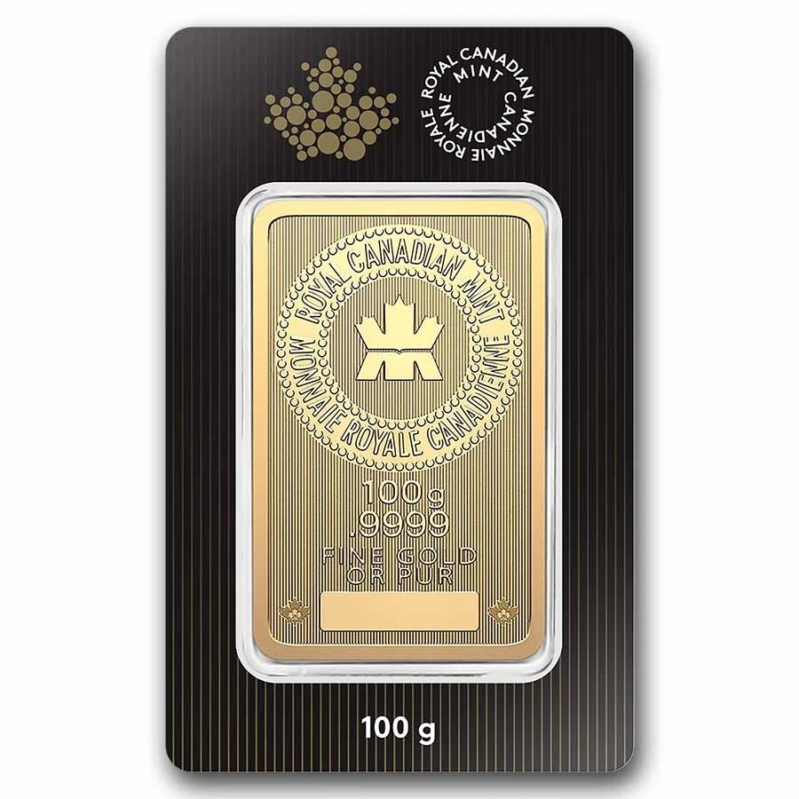 100 gram Gold Bar - Royal Canadian Mint (In Assay) - Bild 1 von 4