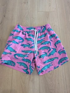Chubbies Badeshorts Herren XS Pink Glades Alligator Print gefüttert Badehose 5,5" - Bild 1 von 5