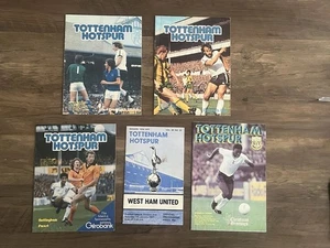 Vintage 1977 1979 Tottenham Hotspur Official Programs Lot of 5 - Picture 1 of 11