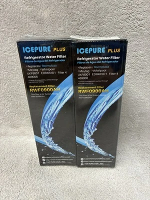 Ice Pure Plus Refrigerator Water Filter RWF0900AH Sealed Maytag Whirlpool 2 Pack - Image 1 of 4