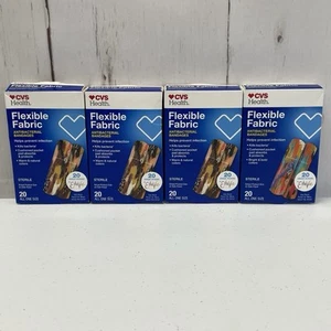 Flexible Fabric Antibacterial Sterile Bandages Etta Vee Designs 4 Boxes 20 Count - Picture 1 of 4