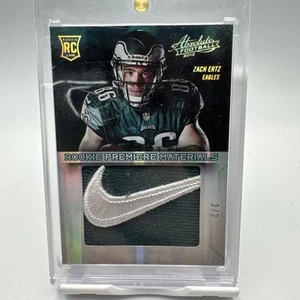 2013 Panini Absolute Premiere Materials 2/2 Zach Ertz #240 Rookie RC Nike Logo - Picture 1 of 4