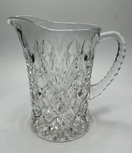 Anchor Hocking Style Pitcher Pressed Glass Pineapple Design 5" Tall - Picture 1 of 7