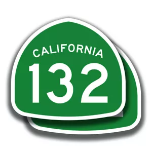 CALIFORNIA STATE ROUTE 132 AUFKLEBER 2 Aufkleber Straßenschild Bogo Highway - Bild 1 von 1