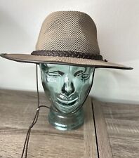 American Hat Makers SOAKER Cowboy Leather STRAP MESH Hat Size XL