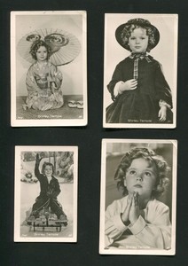 i253 SHIRLEY TEMPLE * collectors vintage Ross Card photo 1930s * 4 photos 