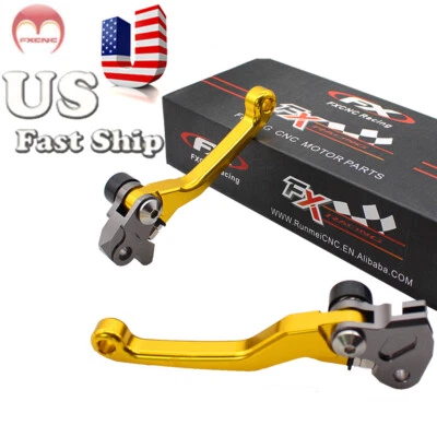 Palanca de freno embrague todo terreno dorado para Kawasaki 2001-2021 KX85/KX100 Foto 1 de 4
