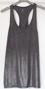 Gap GapFit Woman Activewear Grey Marl & Silver Racerback Gym Vest Size M - Picture 1 of 13