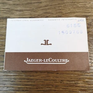 Jaeger LeCoultre International Guarantee Booklet from 1979 for Ref 6155 (BM13) - Picture 1 of 9