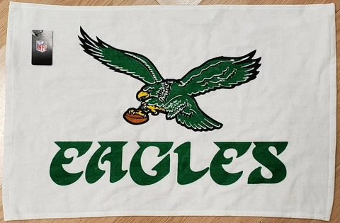 Philadelphia Eagles Throwback White Official NFL Rally Towel 15 x 25 New Cover